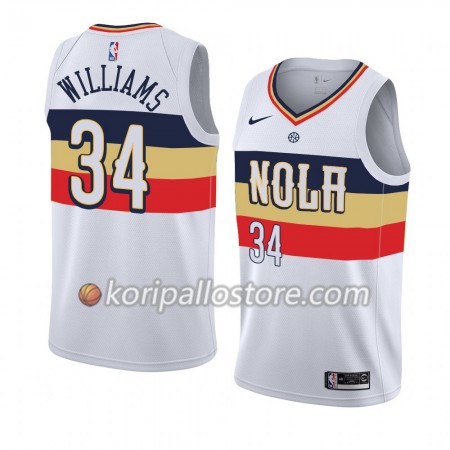 New Orleans Pelicans Kenrich Williams 34 2018-19 Nike Valkoinen Miesten Pelipaidat Swingman 